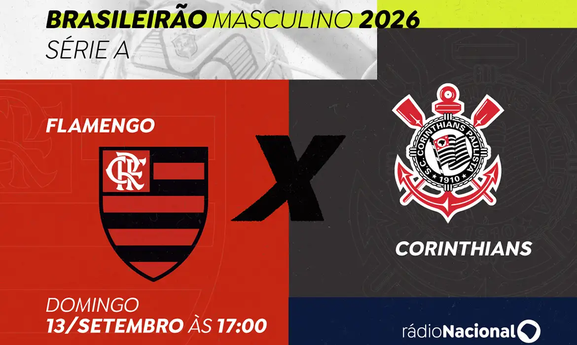 Rádio Nacional transmite clássico Flamengo x Corinthians neste domingo