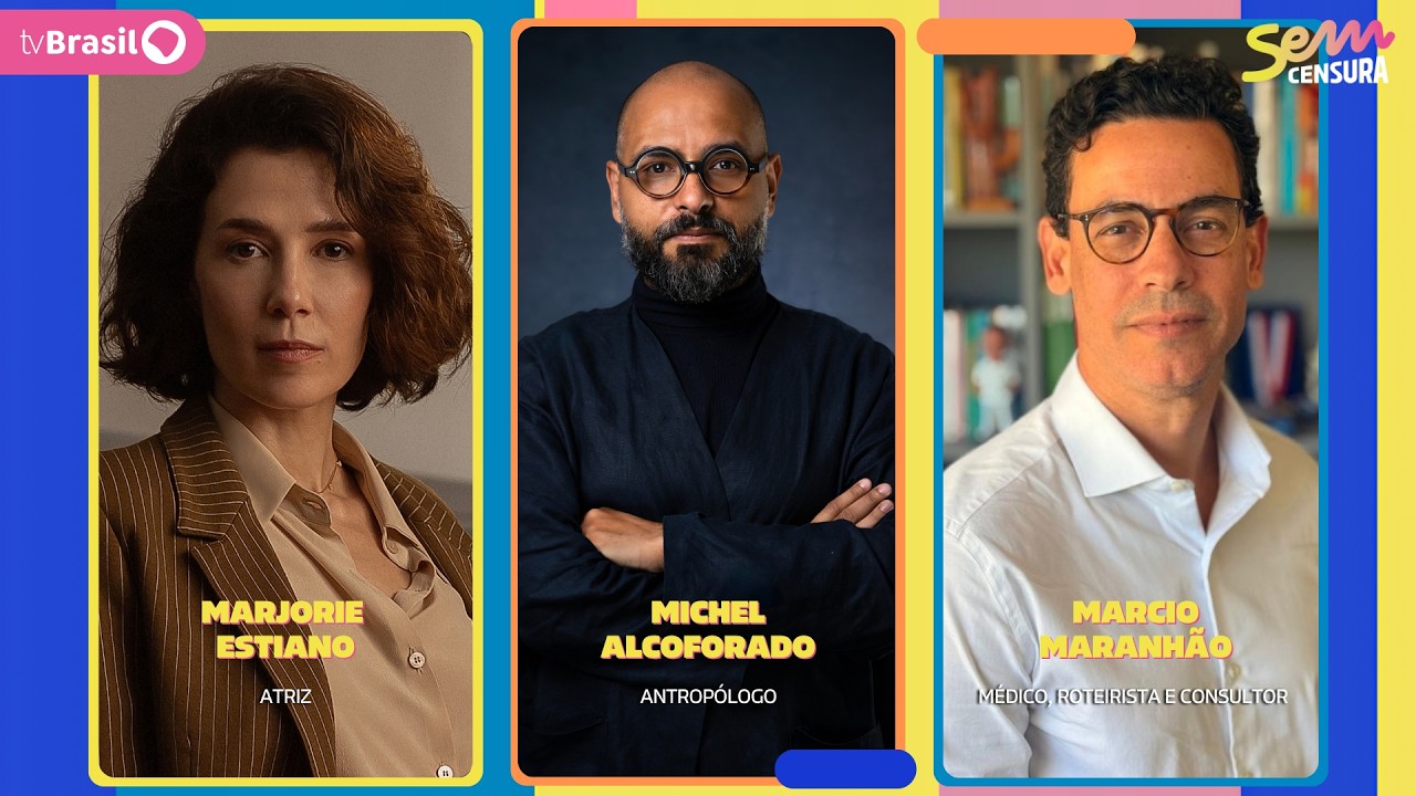 Marjorie Estiano, Michel Alcoforado e Marcio Maranhão no Sem Censura